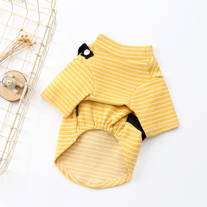 Striped T-Shirt Teddy Dog Pet Costume - OnlyAttire
