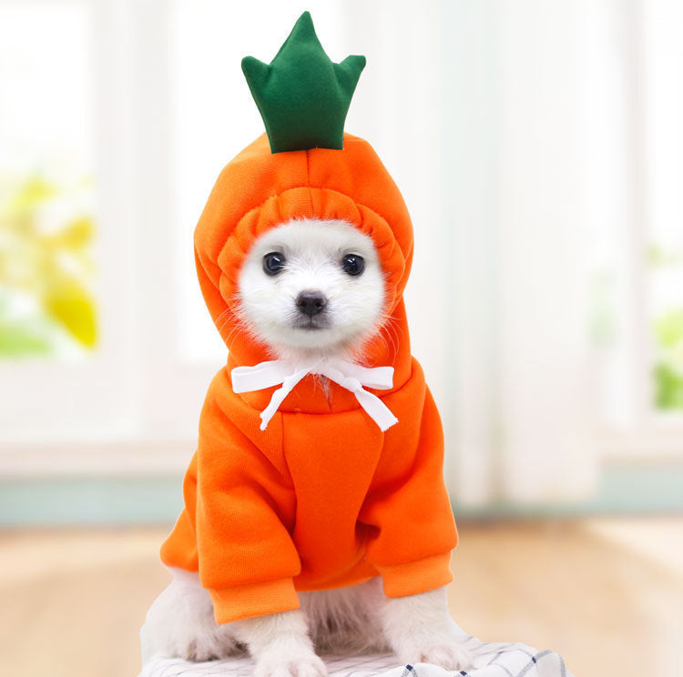 Cute Fruit Dog Clothes For Small Dogs Hoodies Winter Warm Fleece Pet Clothing Puppy Cat Costume Coat For French Chihuahua Outfit - OnlyAttire
