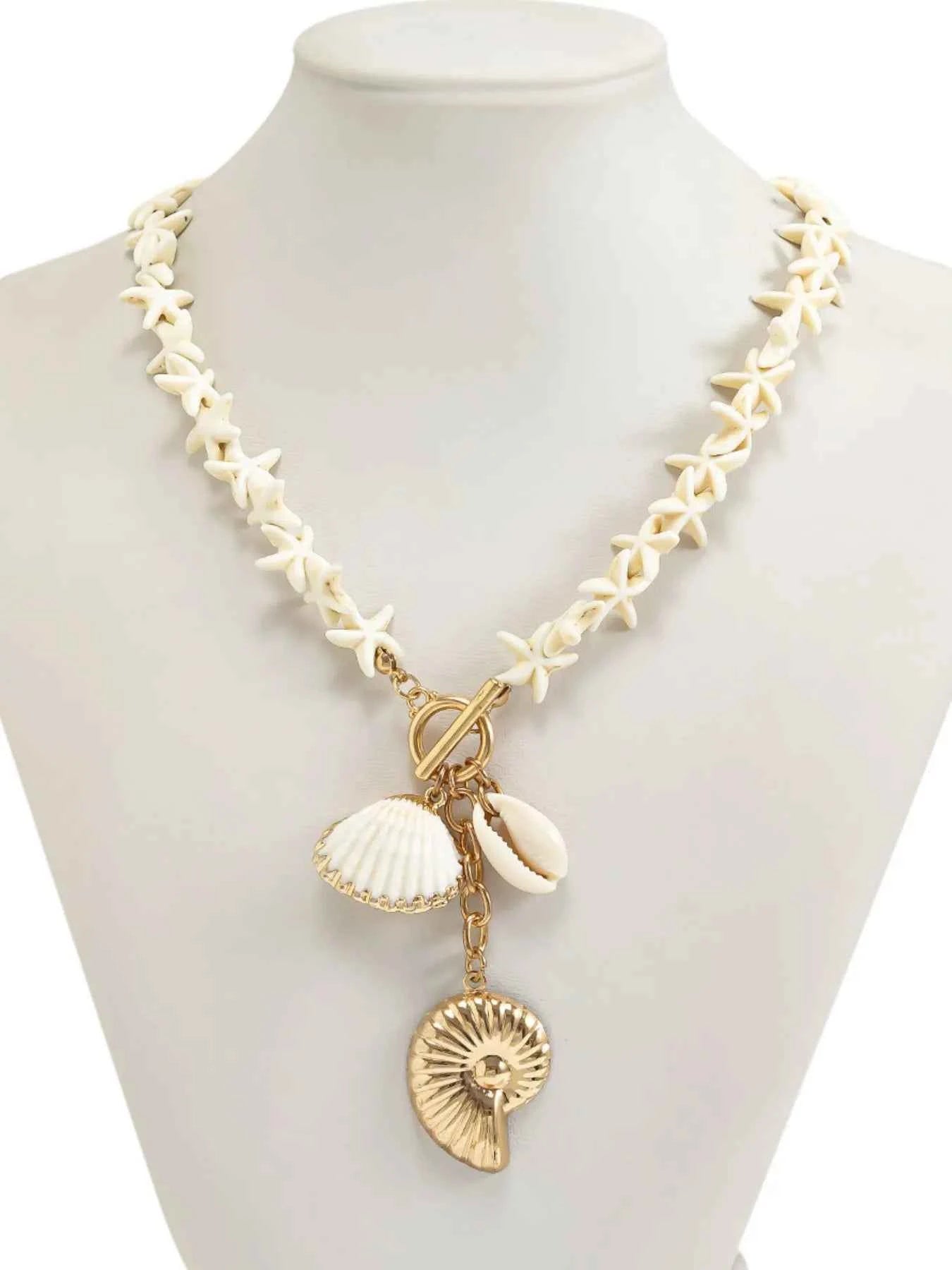 Starfish Shell Pendant Necklace