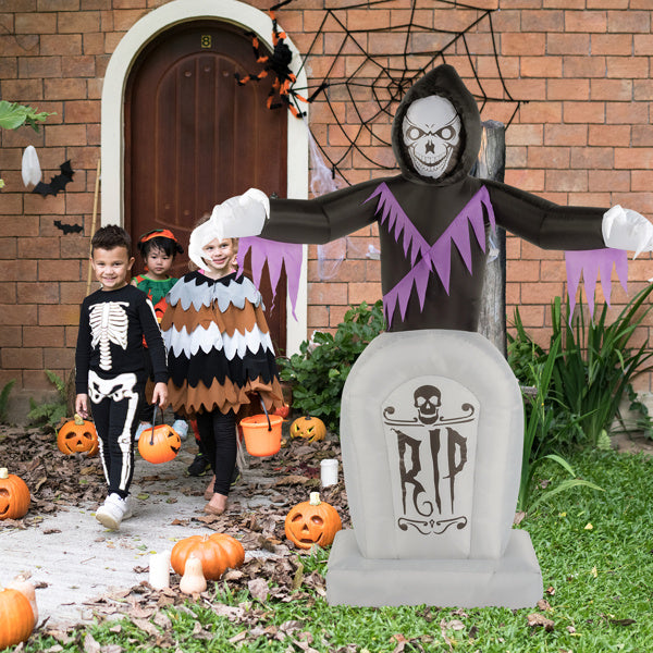 Grim Reaper And Grave, Halloween Inflatable Decoration 12V - OnlyAttire