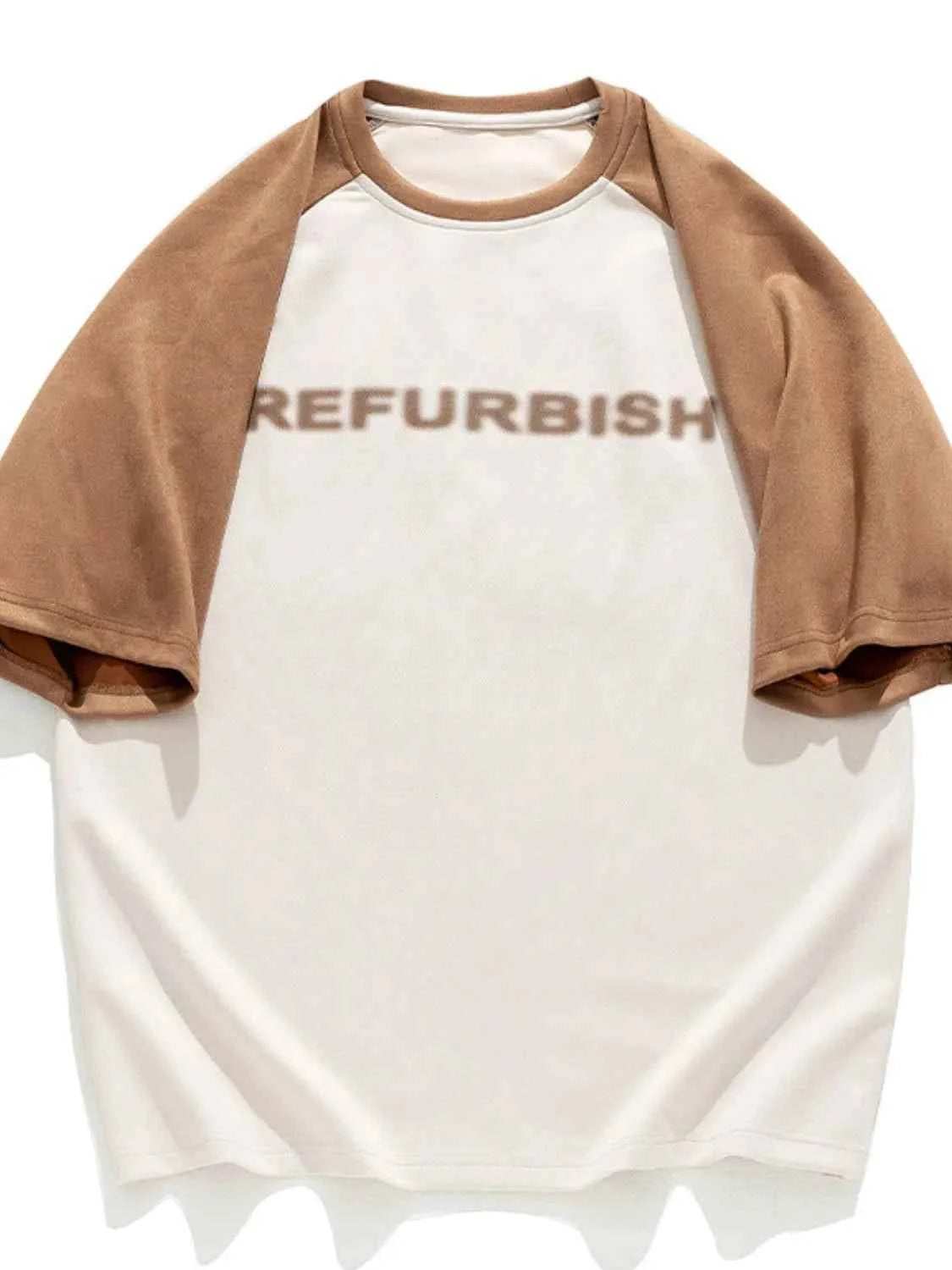Men's Letter Round Neck Half Sleeve T-Shirt