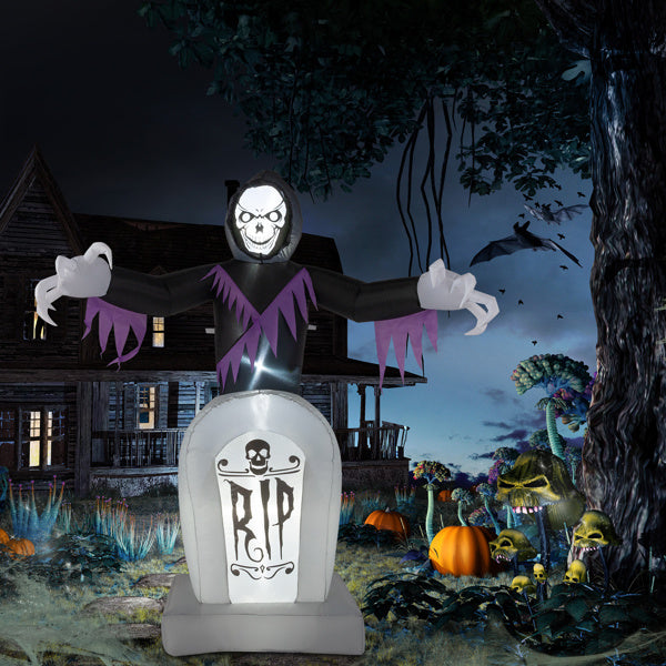Grim Reaper And Grave, Halloween Inflatable Decoration 12V - OnlyAttire