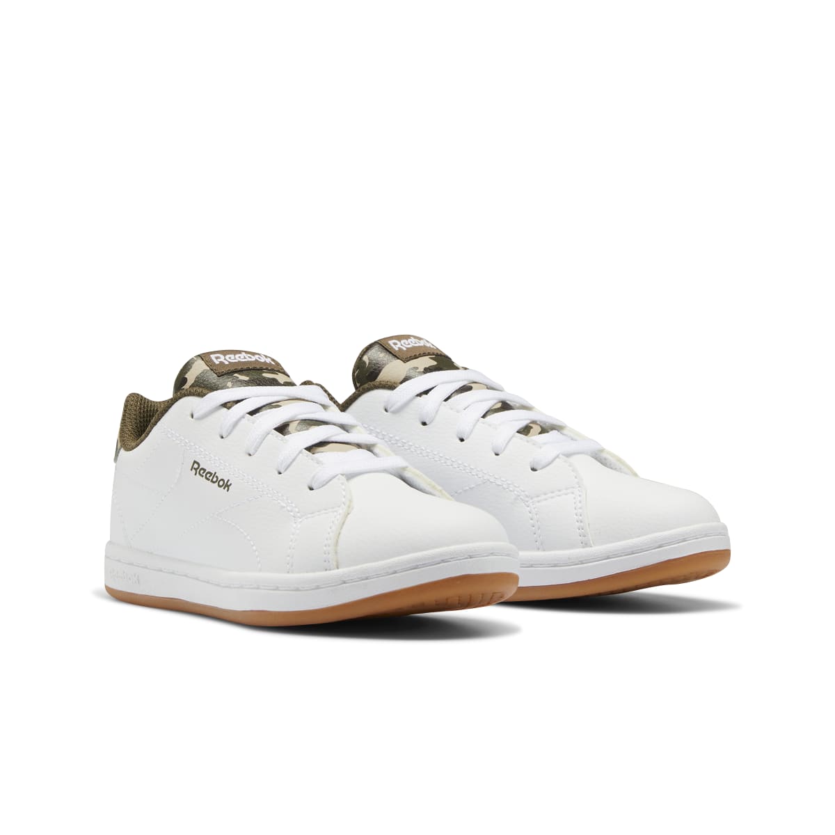 REEBOK GY8489 ROYAL COMPLETE CLN 2.0 JR'S (Medium) White/White/Green Synthetic Lifestyle Shoes - OnlyAttire