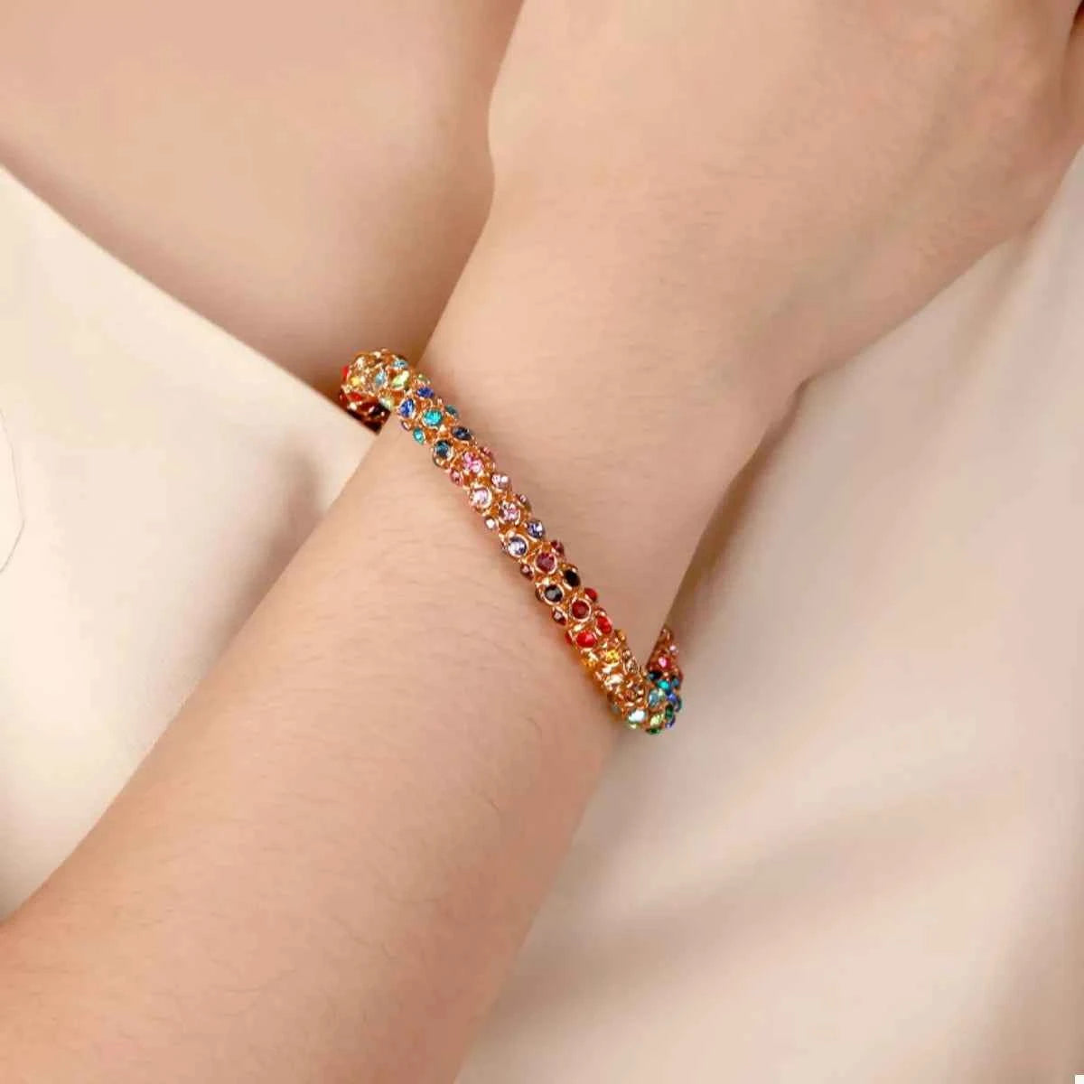 Multi-Colored Crystal Bracelet