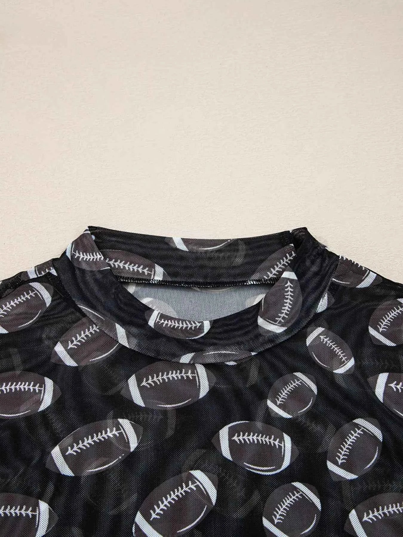 Game Day Mesh Sheer Long Sleeve Top