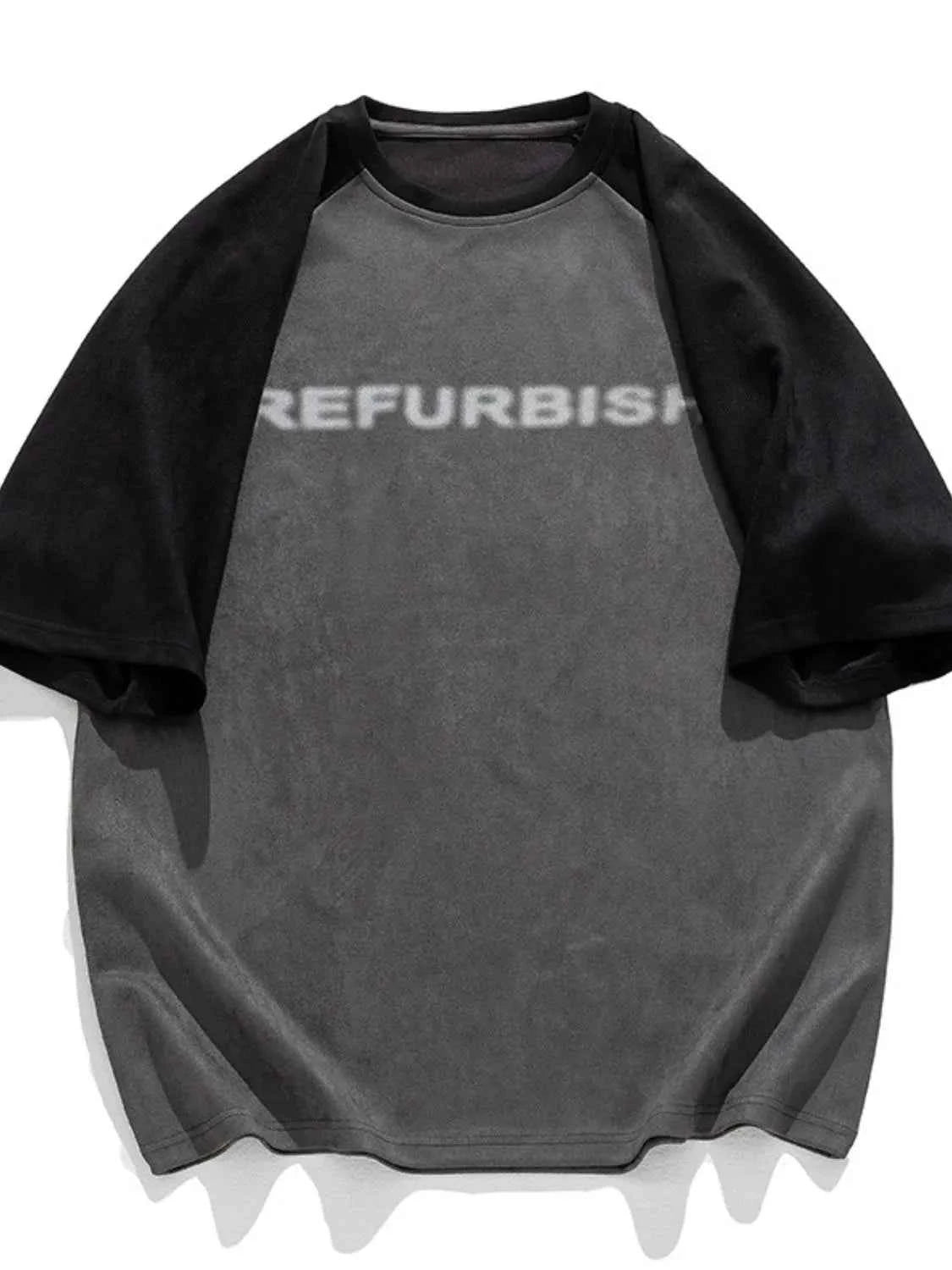 Men's Letter Round Neck Half Sleeve T-Shirt