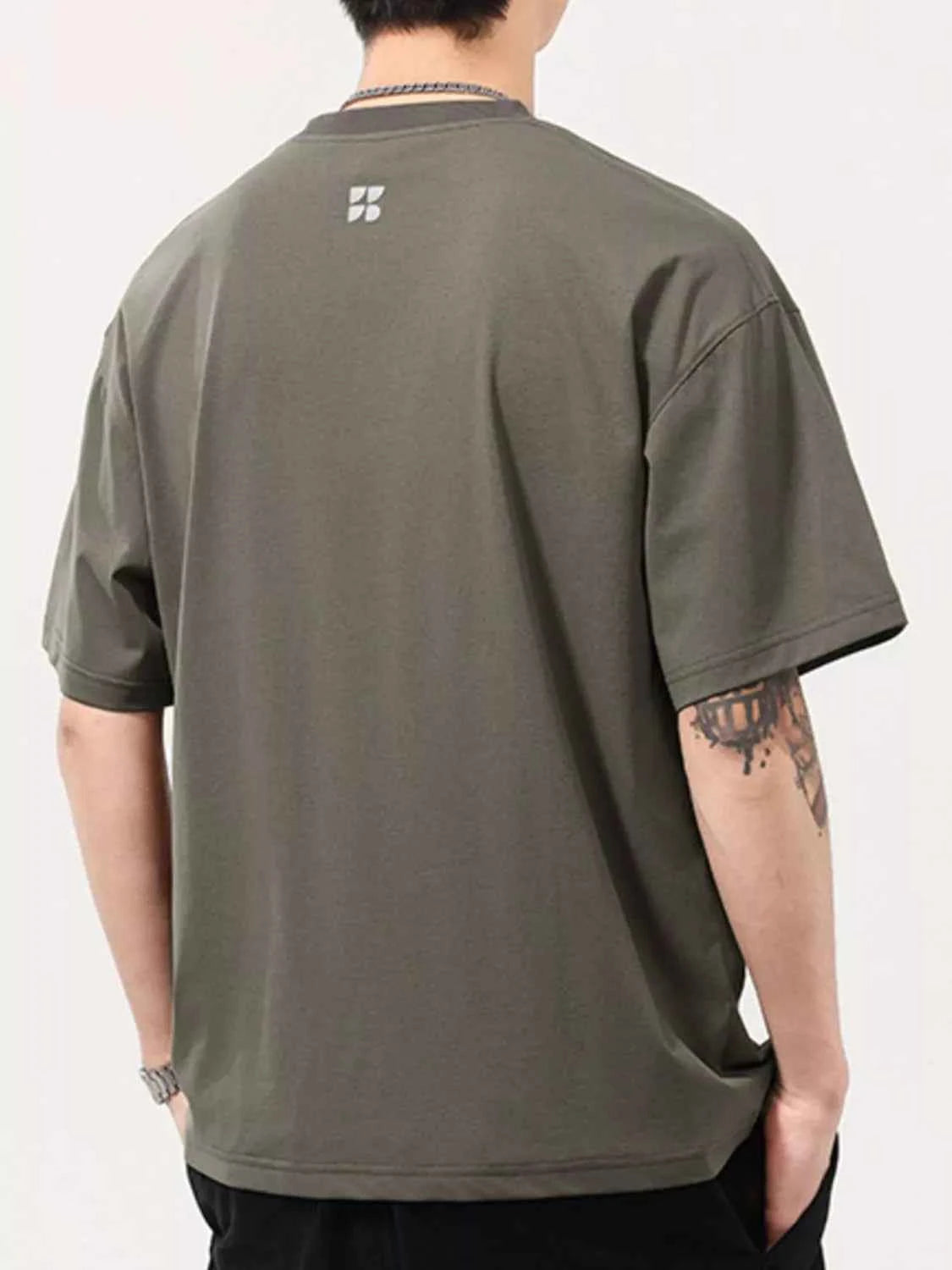 Men's Plus Size Round Neck Short Sleeve T-Shirt