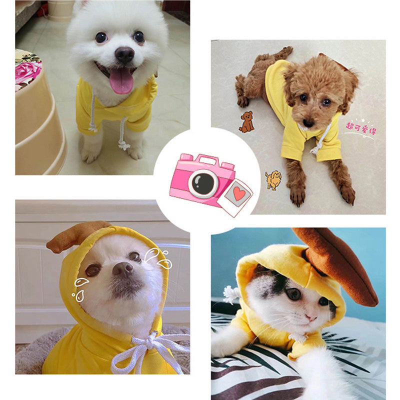 Cute Fruit Dog Clothes For Small Dogs Hoodies Winter Warm Fleece Pet Clothing Puppy Cat Costume Coat For French Chihuahua Outfit - OnlyAttire