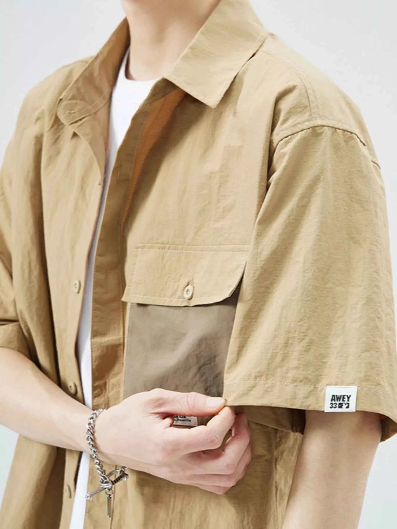 Men's Plus Size Button Up Short Sleeve Shirt