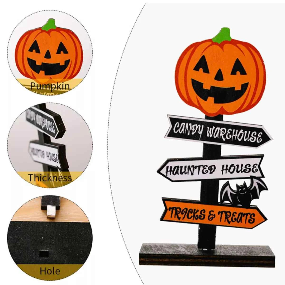Halloween Wooden Signpost Ornaments