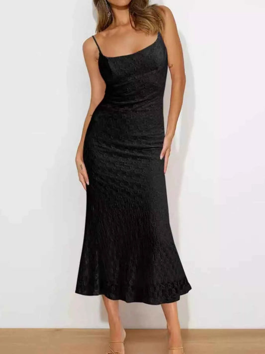 Scoop Neck Midi Cami Dress