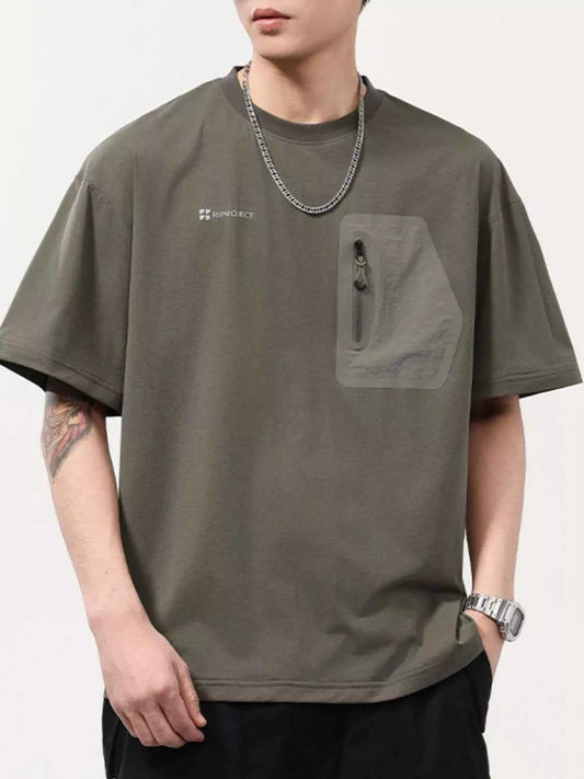 Men's Plus Size Round Neck Short Sleeve T-Shirt