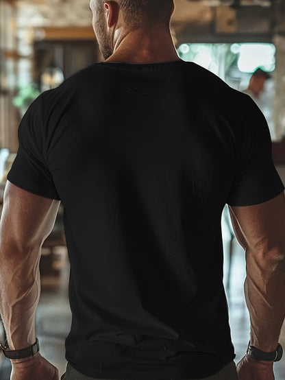 A Halloween-Themed Graphic T-Shirt—Casual Polyester Round Neck T-shirt With Spandex, Slightly Elastic, Regular Short Sleeved—Men's Halloween Ghost Print This Is Some Ghost Cloth Pullover - OnlyAttire