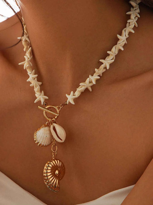 Starfish Shell Pendant Necklace