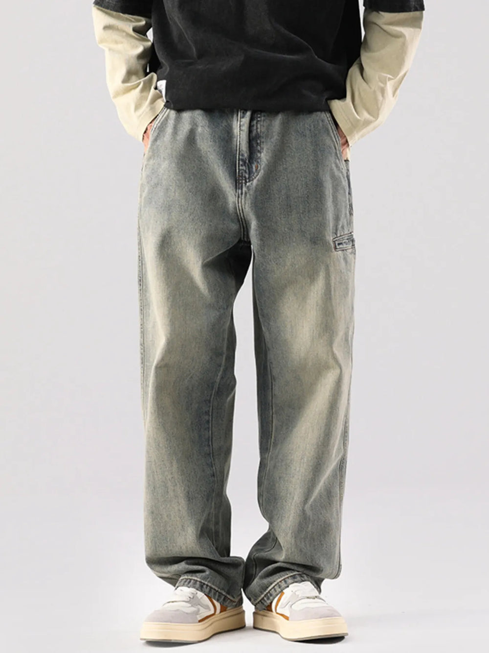 Men's Vintage Wash Relaxed Fit Jeans