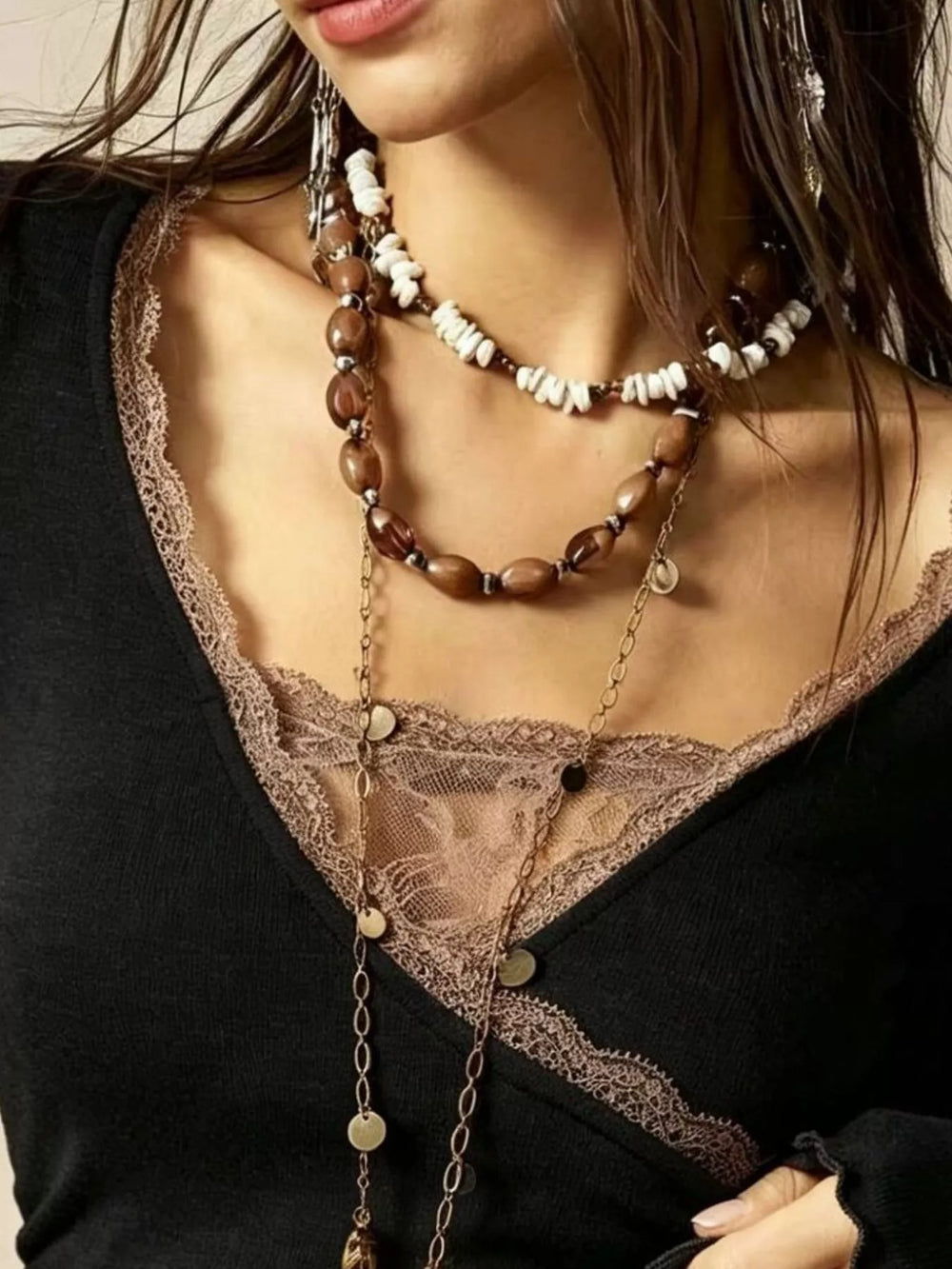 Lace Detail Long Sleeve T-Shirt