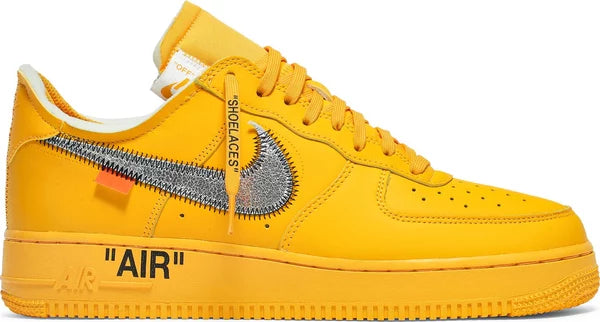 Nike Air Force 1 Low OFF-WHITE University Gold Metallic Silver (2021) Sneakers for Men