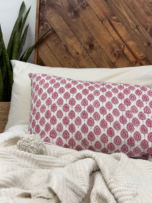 Jaipur Spades Block Print Cotton Kantha Sham