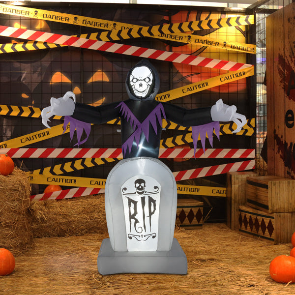 Grim Reaper And Grave, Halloween Inflatable Decoration 12V - OnlyAttire