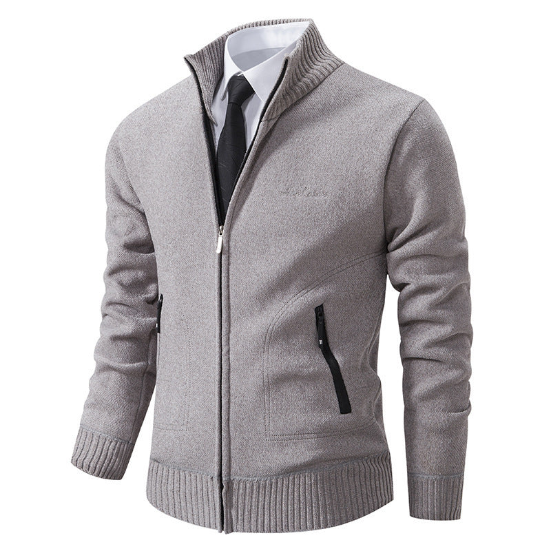 Stand Up Collar Slim Fit Lapel Trendy Thick Warm Jacket