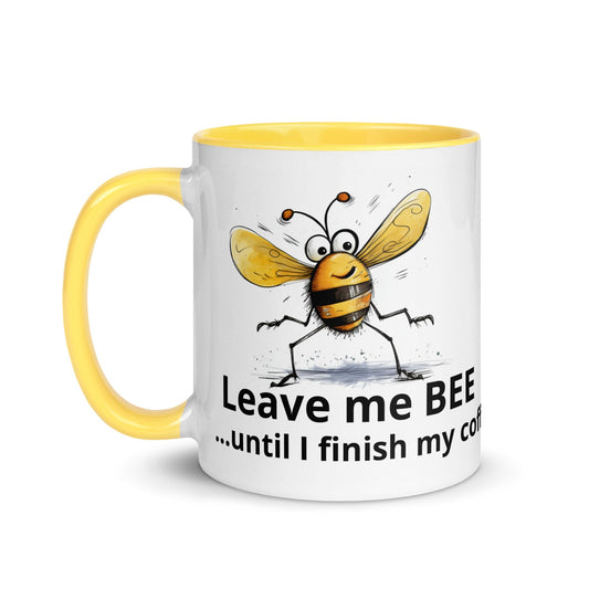 Leave Me BEE Mug with Yellow Inside