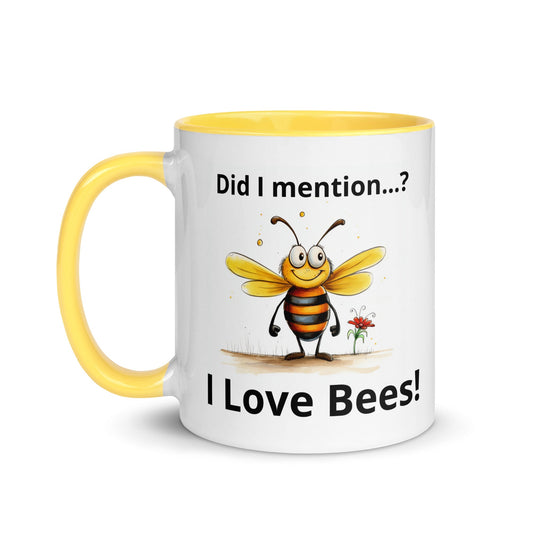 I Love Bees! Mug with Yellow Inside